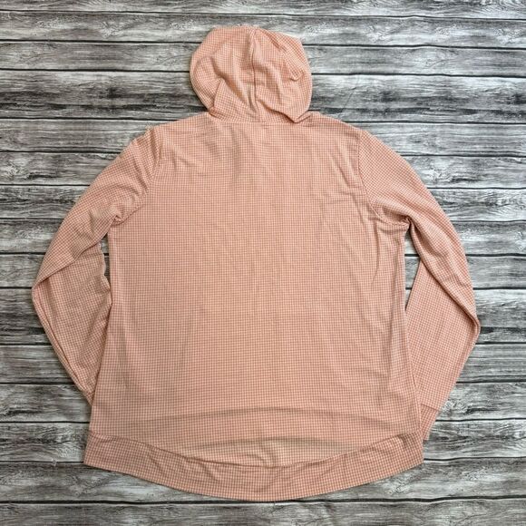 Weatherproof Vintage Womens Lightweight Hoodie Orange White Gingham M Med Medium - Picture 4 of 12